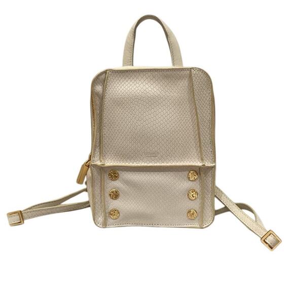 Hammitt Hunter Mini Backpack In Marshmallow White Snake Gold Hardware Handbag - Picture 3 of 16